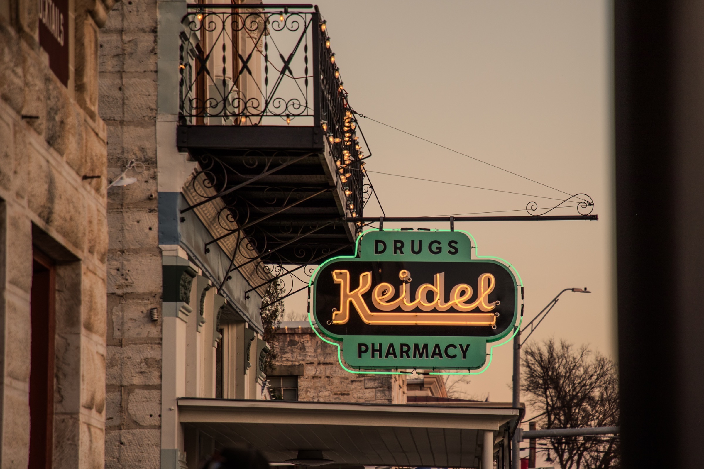 Architecture - Keidel Pharmacy neon sign