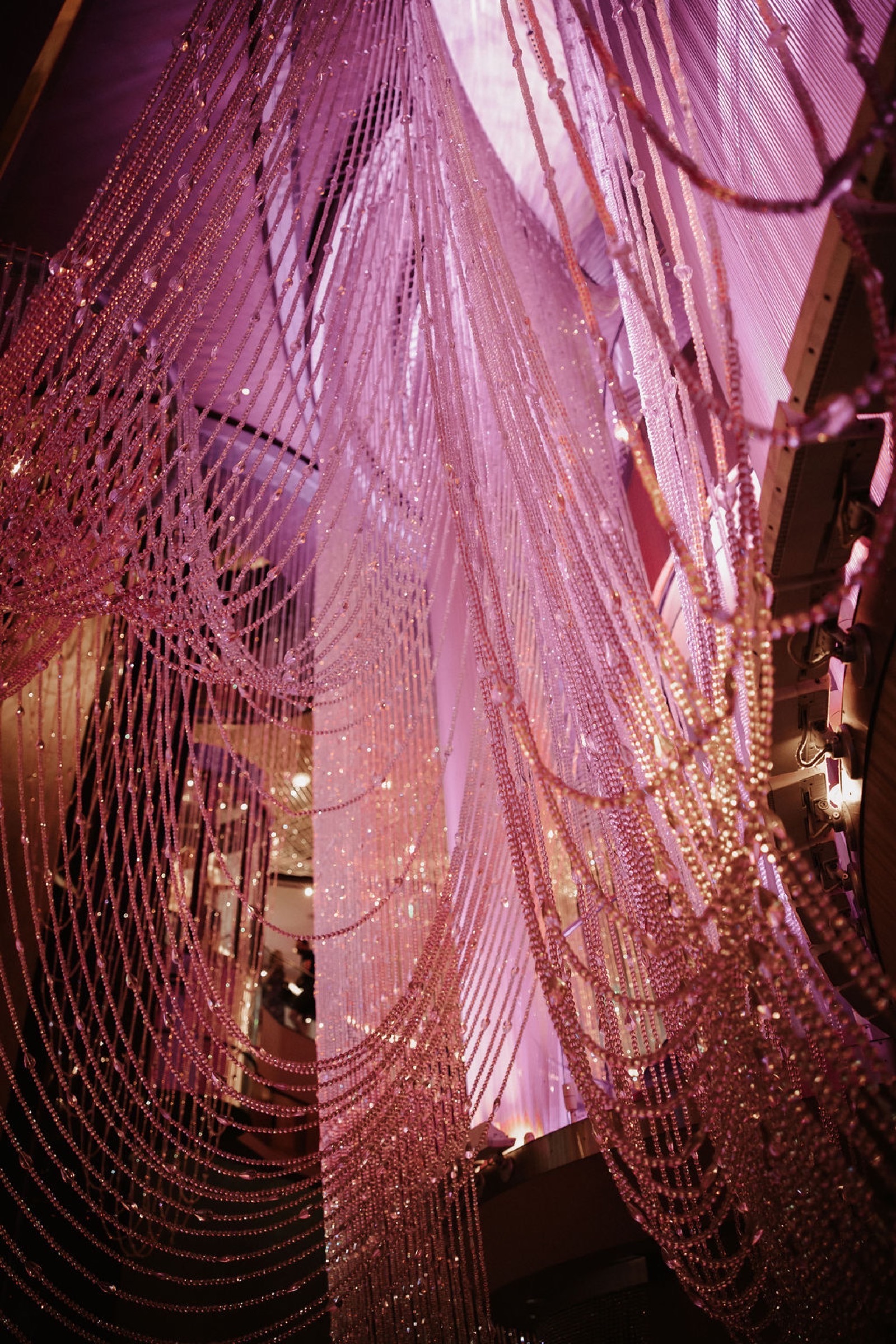 Events - crystal chandelier installation