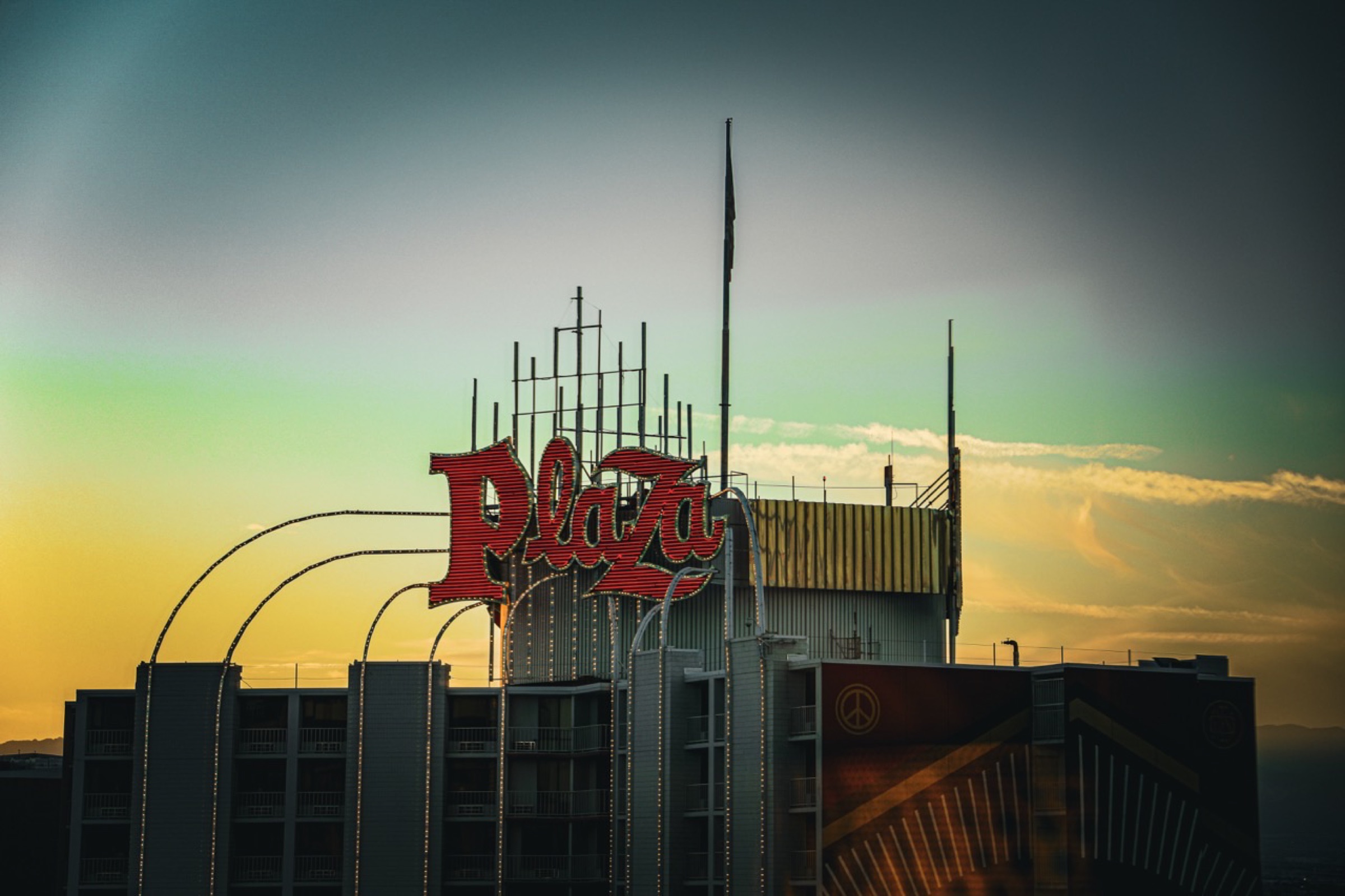 Architecture - Las Vegas plaza at sunset