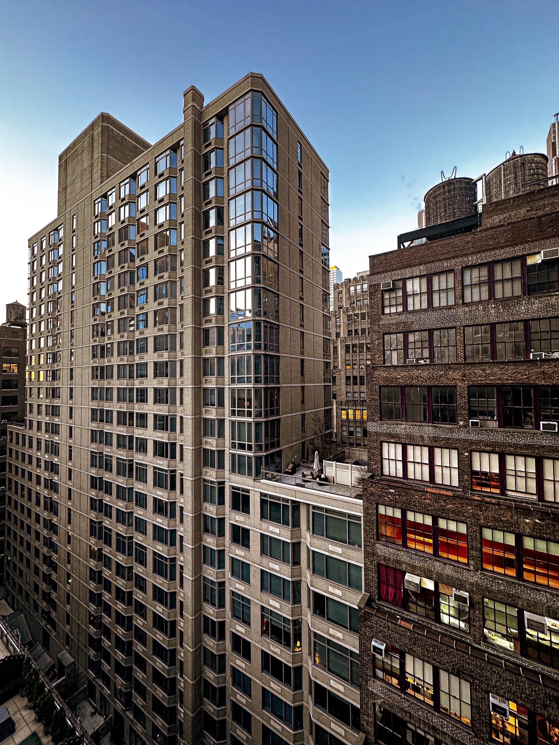 Architecture - urban high-rise evening